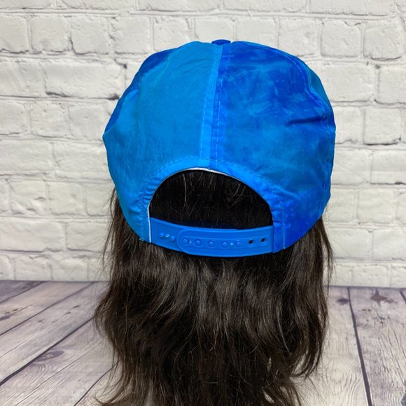 Vintage Nylon Hat Cap Snapback Blue Trucker Rope MFP Mohawk Propane Acid Washed - Picture 3 of 8